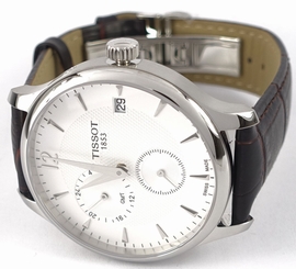 Tissot T0636391603700 Tradition GMT Men's Watch with Brown Leather Strap
