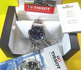 TISSOT PRC200 SWISS T014.410.11.047.00 MEN'S CASUAL WATCH S/S BLUE DIAL DATE