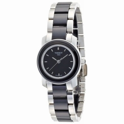 Tissot T0642102205100 Cera Black Ceramic Steel Women Black Dial Watch
