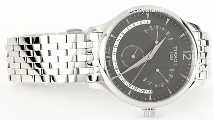 Swiss Tissot T0636371106700 Tradition Perpetual Calendar Anthracite Men's Watch 758499238403