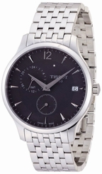 Tissot Tradition GMT Steel Anthracite Dial Men's Watch T0636391106700 New in Box