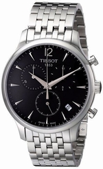 Tissot T-Classic Tradition 42mm Black Chrono Dial Men's Watch T063.617.11.067.00