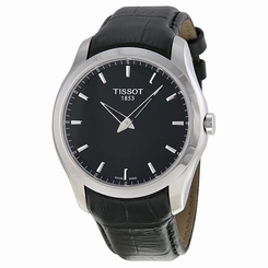 Tissot T0354461605100 Mens Black Dial Analog Quartz Watch with Leather Strap 7611608264867
