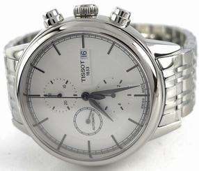 Tissot Silver Dial Carson Automatic Chronograph, Men's Watch T0854271101100