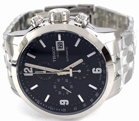 Men's Watch Tissot T0554271105700 PRC 200 Automatic Chronograph, Black Dial