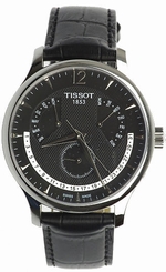Tissot T0636371605700 Tradition Perpetual Calendar Men's Black Leather Watch New