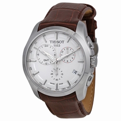 Tissot T0354391603100 Mens White Dial Analog Quartz Watch with Leather Strap