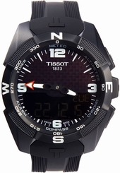 Tissot T-Touch Expert Solar Black Dial Rubber Men's Watch