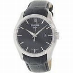 Tissot Couturier Leather Date Strap Black Dial Men's Watch #T035.410.16.051.00 758499232265