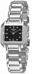 Tissot T Trend T02128554 Women's Black Dial Diamonds markers Watch New in Box