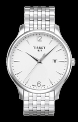 Tissot T063.610.11.037.00 Men Tradition Silver Stainless Steel Band with White