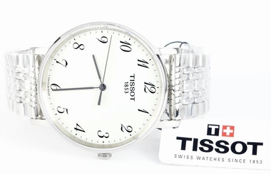 Tissot T-Classic Men's Watch T1094101103200 Silver/White Dial, 38mm Case - New