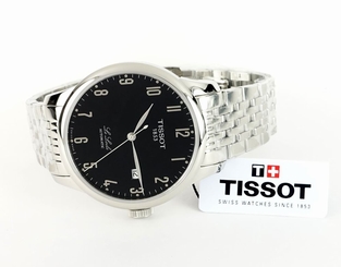 Tissot T41148352 Le Locle Automatic Men's Black Dial Watch Stainless Bracelet 7611608205594