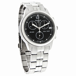 Tissot PR 100 Mens Black Dial Swiss Quartz Chronograph Watch T049.417.11.057.00 758499237000