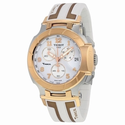 Tissot T0484172701200 Mens White Dial Analog Quartz Watch with Silicone Strap