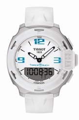 Tissot T-Race T-Touch Mens White Swiss Watch T0814201701701