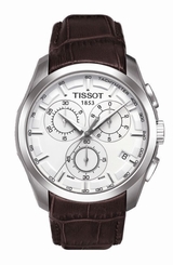Tissot Couturier Men's Quartz Chronograph Silver Dial Watch with Brown Leather S 758499232371