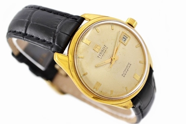 Vintage Tissot Seastar Visodate Mens Gold Plated Automatic Watch 1146