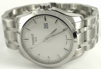 Tissot T0354101103100 Courtier Quartz Silver Dial Stainless Men's Watch 758499232289