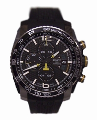 Tissot T0794272705701 PRS 516 Extreme Men Chronograph Black Yellow Rubber Watch 758499234115