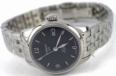 Womens T41118354 Tissot Le Locle Automatic Black Dial Bracelet Watch