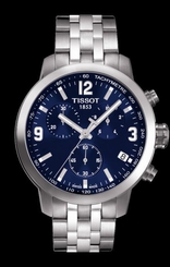 NEW MEN'S TISSOT PRC200 BLUE DIAL 200M CHRONOGRAPH WATCH T055.417.11.047.00 758499240925
