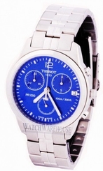 Tissot T-Classic PR 100 T0494171104700 Men's Blue Chronograph Watch New in Box -