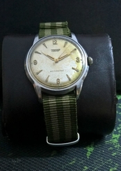 TISSOT 40th MILITARY cal.27B-21 ANTIMAGNETIC VINTAGE VERY RARE SWISS WATCH.