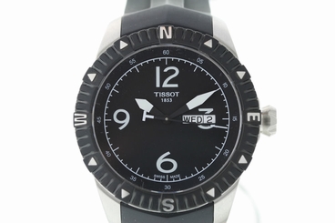 NWOT Men's Tissot T-Navigator Automatic T0624301705700 Black Dial Rubber Watch