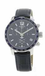 Tissot Quickster Chronograph 42mm Steel/Leather Men's Watch T095.417.16.047.00 7611608266830