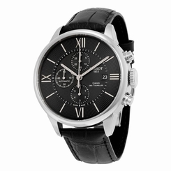 Tissot T0994271605800 Mens Black Dial Analog Automatic Watch with Leather Strap
