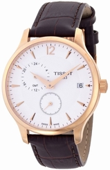 Tissot T-Classic Tradition T0636393603700 Men's Brown Leather Swiss Quartz Watch 758499240253