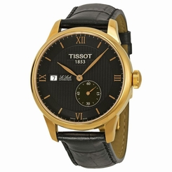Tissot T0064283605800 Mens Black Dial Analog Automatic Watch with Leather Strap
