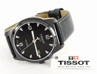 Tissot T0494103605700 Black PVD Case PR 100 Quartz Men's Watch, Black Strap