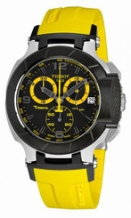 Tissot T0484172705703 T-Race Men's Yellow Rubber Chrono Watch - New & Authentic