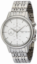 Tissot T0854271101100 Carson Chronograph Automatic Silver Dial Men's Steel Watch