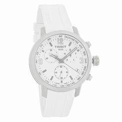 Tissot PRC 200 Mens Chrono White Rubber Band Quartz Watch T055.417.17.017.00