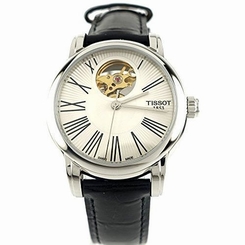 Tissot Women's T050.207.16.033.00 Silver with Skeletal Display Dial Watch