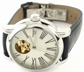 Tissot T0502071603300 Lady Heart Automatic Watch Silver Roman Marker Dial - NEW