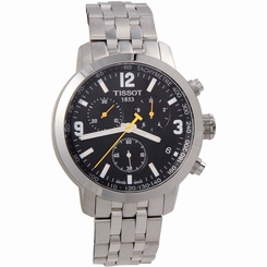  Tissot PRC 200 Chronograph Black Dial Stainless Steel Mens Watch T0554171105700