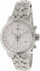 Tissot T0552171101800 PRC200 Chronograph White Dial Women Steel Watch New in Box