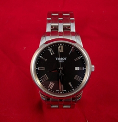 Tissot 1853 Men's Swiss Quartz Stainless Date Watch, T033410A, Sapphire Crystal