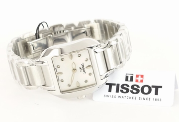Tissot T-Wave Women's Watch, with MOP Dial and Diamond Markers T02.1.285.74 758499225175