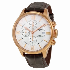 Tissot T0994273603800 Mens Silver Dial Analog Automatic Watch with Leather Strap