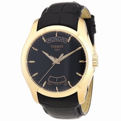  Tissot T0354073605100 Mens Black Dial Analog Automatic Watch with Leather Strap