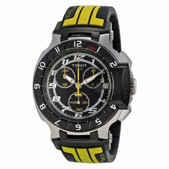 Tissot T0484172705713 Mens Black Dial Analog Quartz Watch with Silicone Strap
