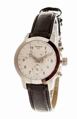 Tissot T0552171603202 PRC 200 Chronograph Women's Black Leather Watch New in Box