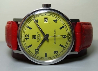 VINTAGE TISSOT SEASTAR WINDING DATE SWISS 4872462 WRIST WATCH G609 USED ANTIQUE