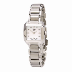 NWOT Ladies Tissot T-Wave T02128574 Mother of Pearl & Diamond Dial SS Watch 758499225175