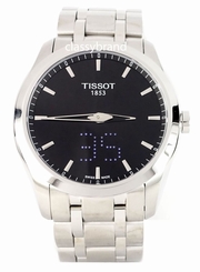 Men's T0354461105100 Tissot Courtier Secret Watch with Black Digital Analog Dial